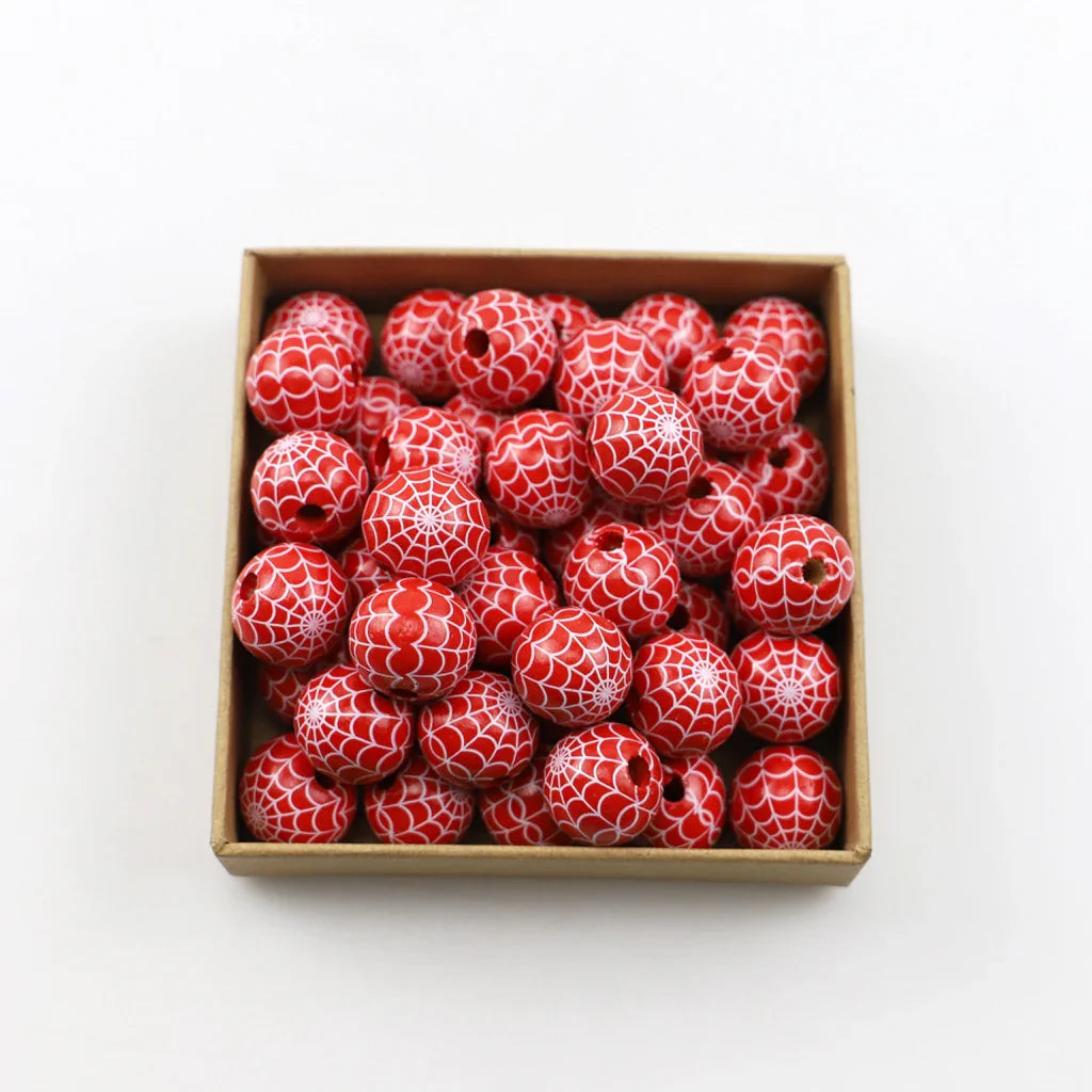 Wooden Halloween Colorful Wooden Bead Wooden Beads Pieces Accessories Crafts - GeeNuxe 