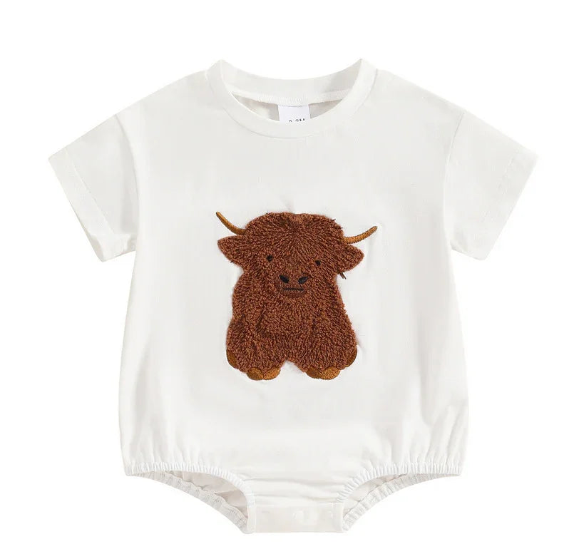 Baby Boy Color Matching Letters Printed Romper - GeeNuxe 