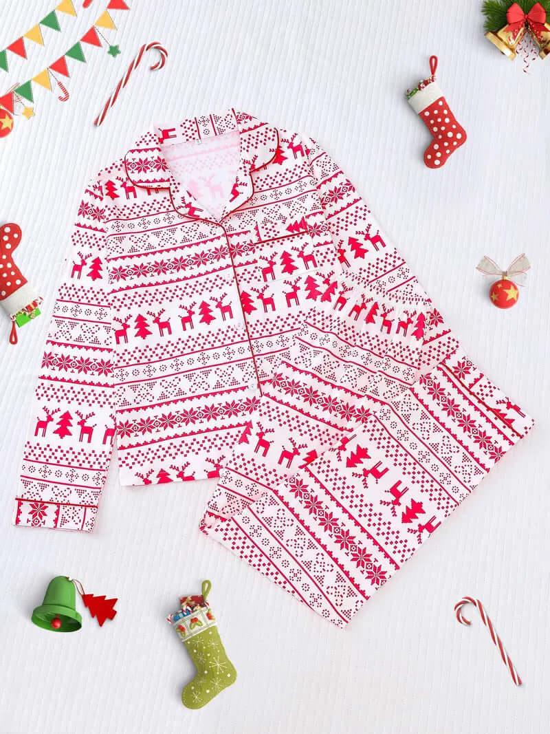 Long Sleeve And Short Sleeve Homewear Pajamas Christmas Halloween Printing - GeeNuxe 