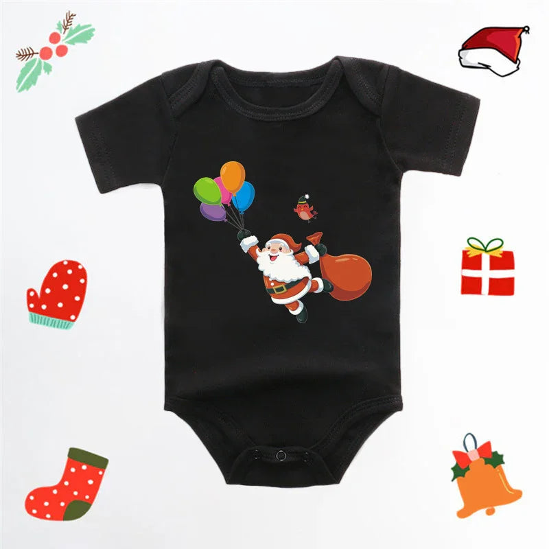 Merry Christmas Red Deer Baby Jumpsuit Romper - GeeNuxe 