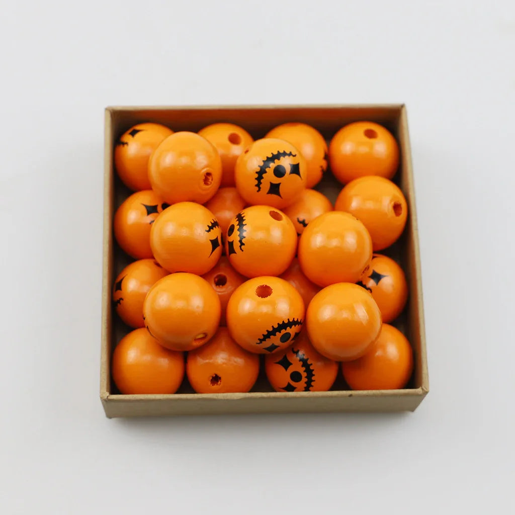 Wooden Halloween Colorful Wooden Bead Wooden Beads Pieces Accessories Crafts - GeeNuxe 