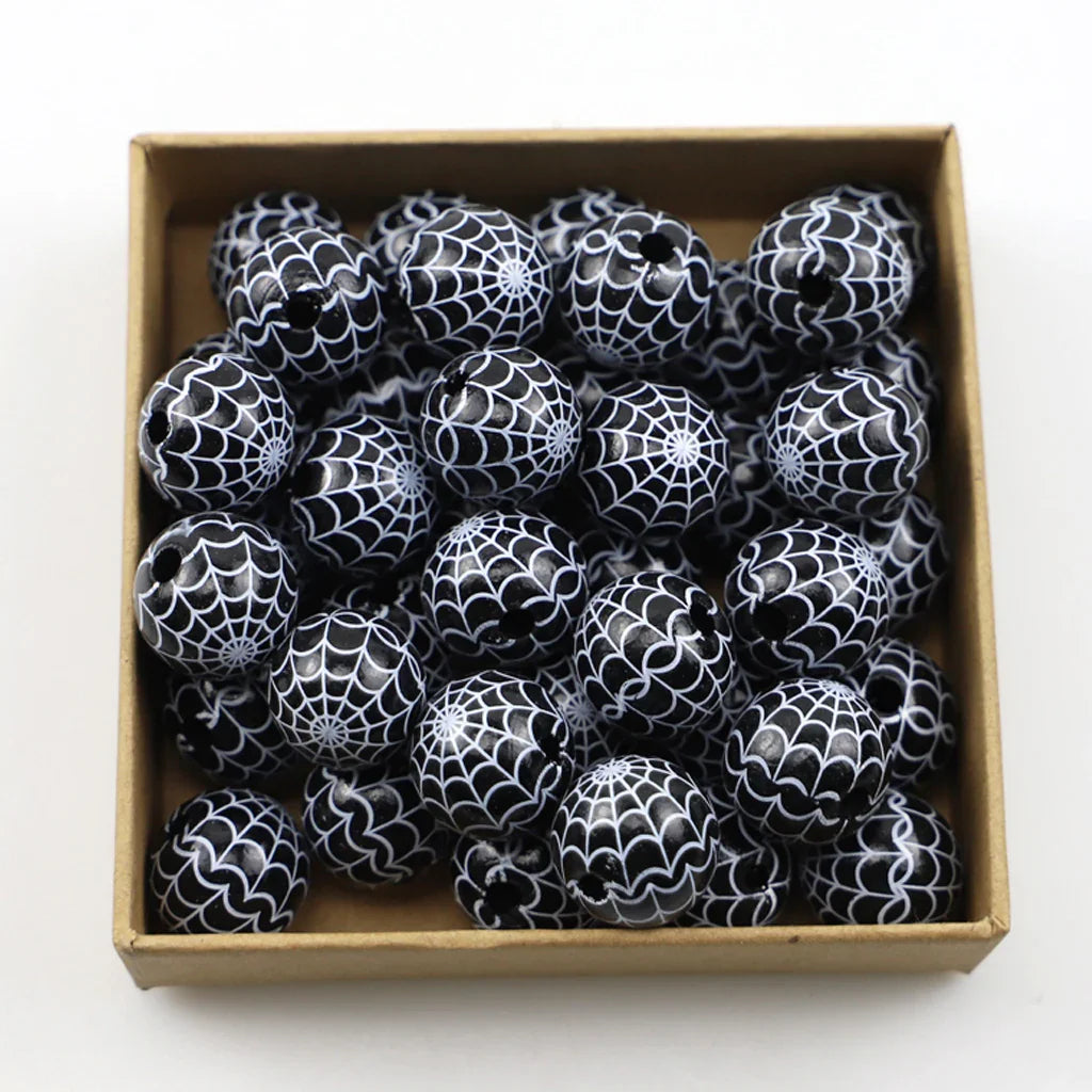 Wooden Halloween Colorful Wooden Bead Wooden Beads Pieces Accessories Crafts - GeeNuxe 