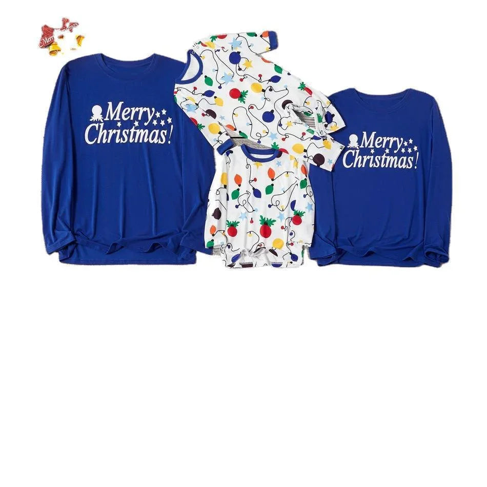 Christmas Colorful Lantern Family Matching Pajamas Sets - GeeNuxe 