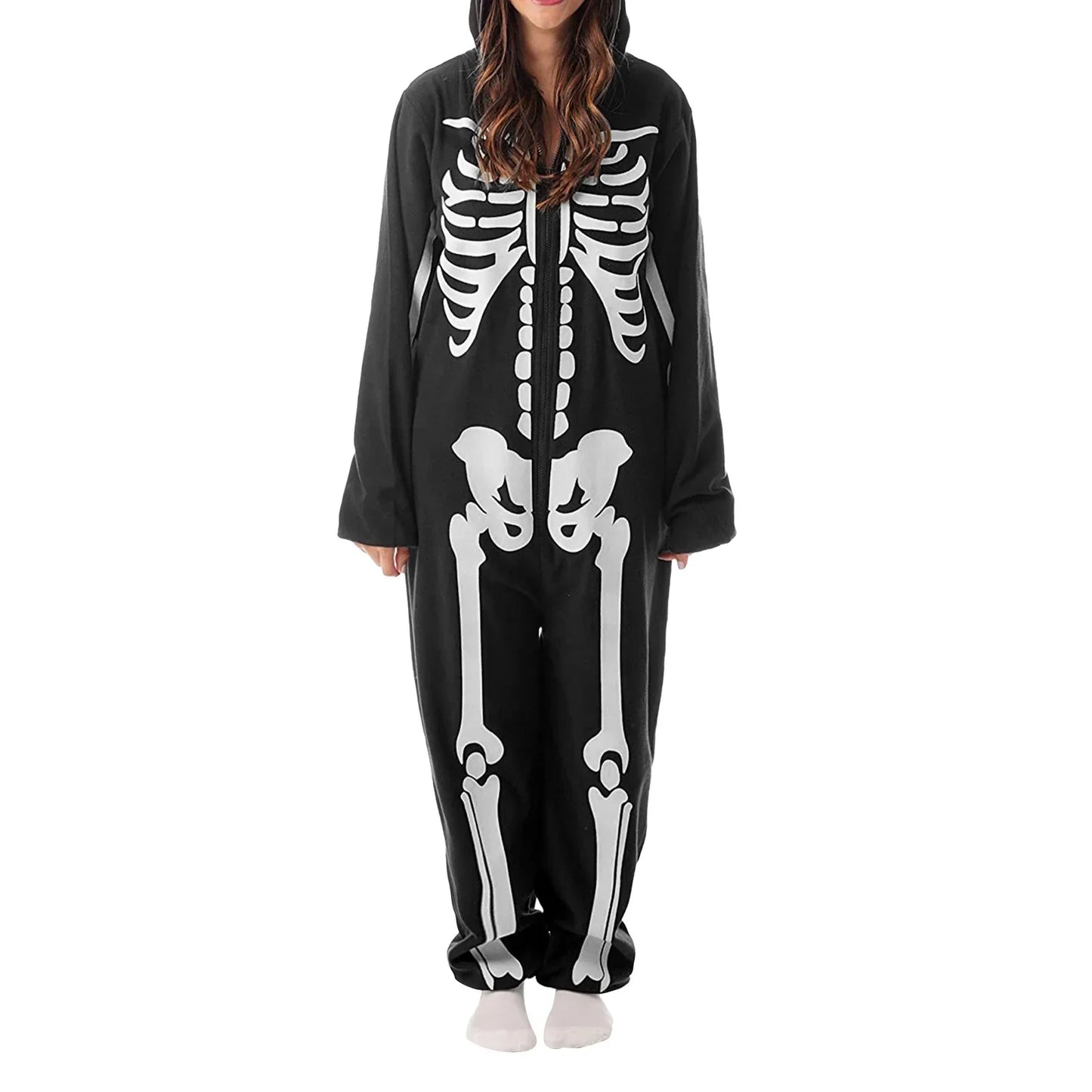 Halloween Parent Child Suit Printed Home Wear Pajamas One Piece Suit - GeeNuxe 