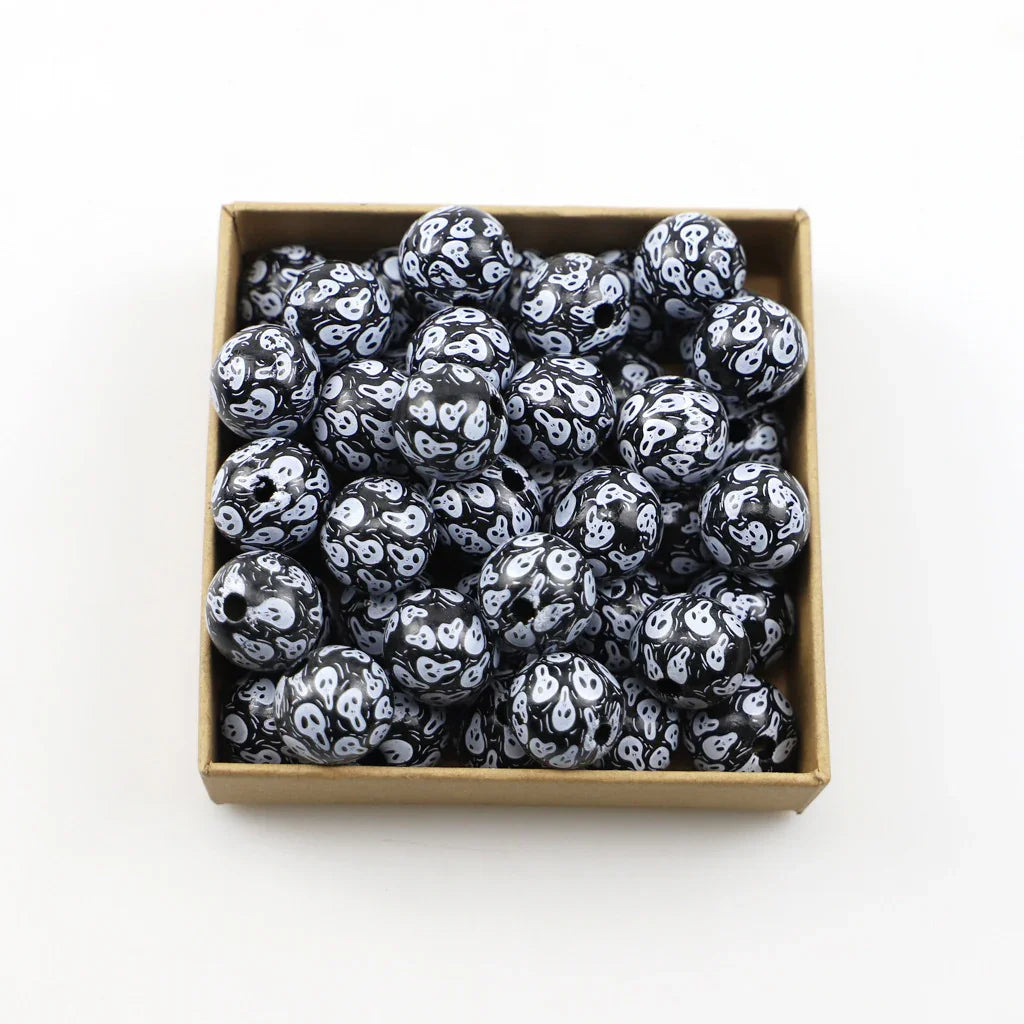 Wooden Halloween Colorful Wooden Bead Wooden Beads Pieces Accessories Crafts - GeeNuxe 