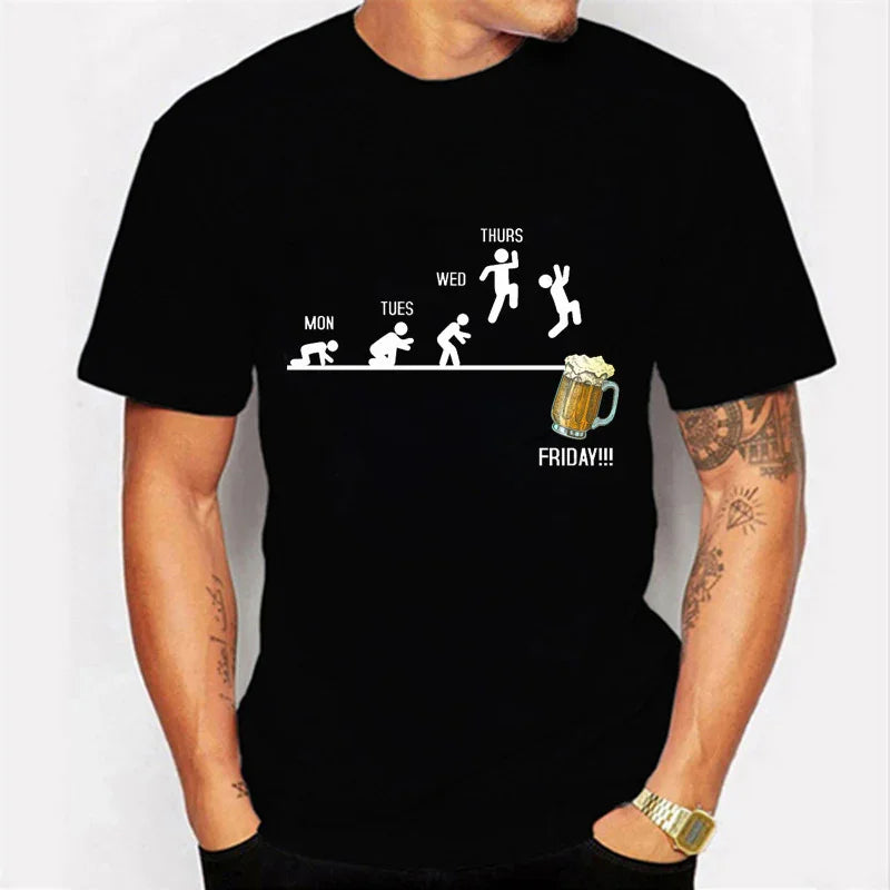 Men's T-shirt Weekend Casual Friday Beer Casual - GeeNuxe 