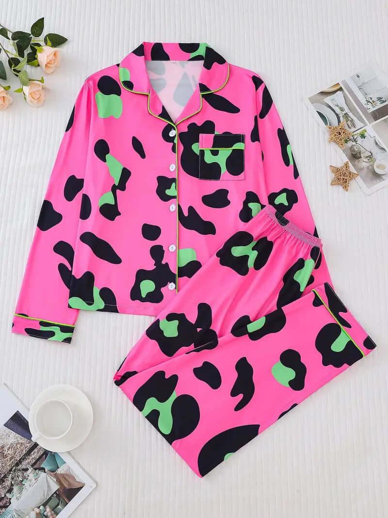 Long Sleeve And Short Sleeve Homewear Pajamas Christmas Halloween Printing - GeeNuxe 