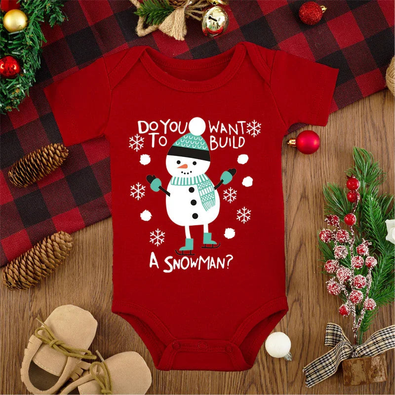 Merry Christmas Red Deer Baby Jumpsuit Romper - GeeNuxe 