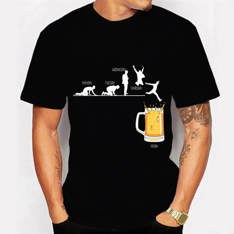 Men's T-shirt Weekend Casual Friday Beer Casual - GeeNuxe 
