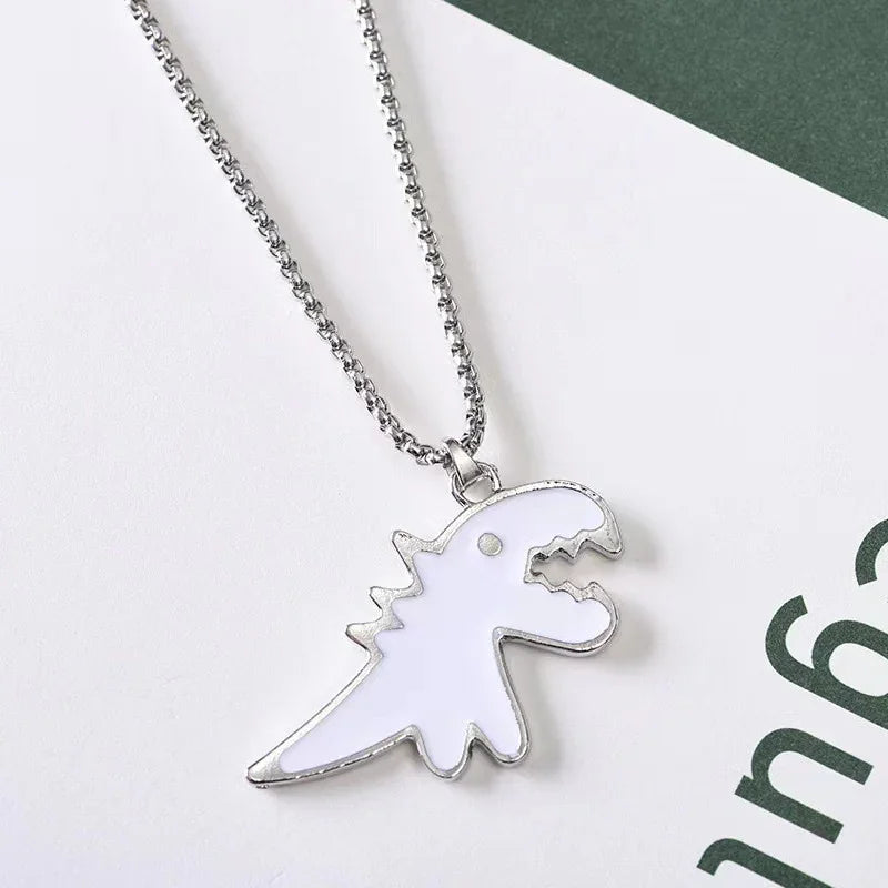 Cute Little Black Dinosaur Necklace Pendant Accessories - GeeNuxe 