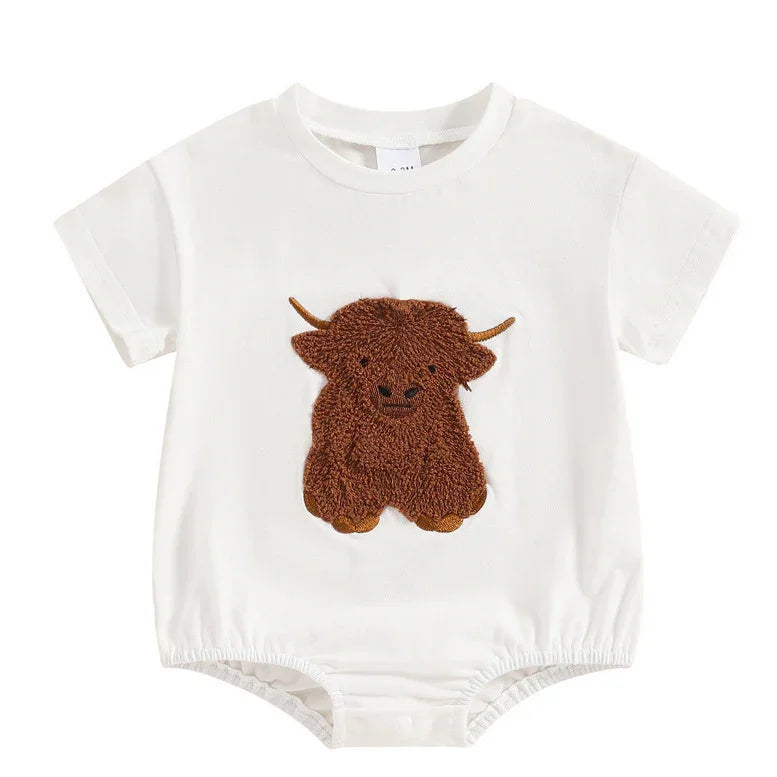 Baby Boy Color Matching Letters Printed Romper - GeeNuxe 