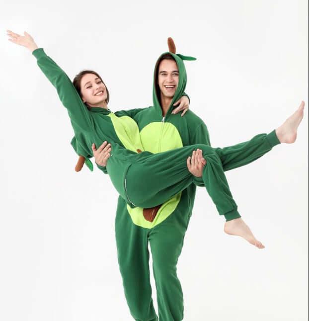 Onesie Animal Fleece Pajamas Halloween Cosplay Costumes Sleepwear Party Wear - GeeNuxe 