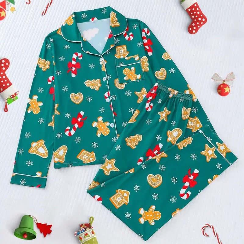 Long Sleeve And Short Sleeve Homewear Pajamas Christmas Halloween Printing - GeeNuxe 