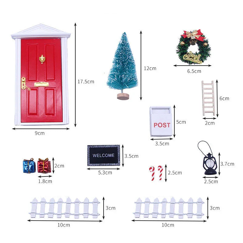 Dollhouse Christmas Door Decoration Accessories - GeeNuxe 