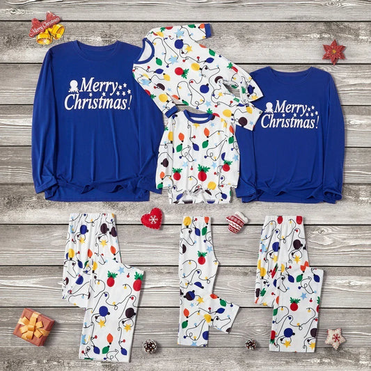 Christmas Colorful Lantern Family Matching Pajamas Sets - GeeNuxe 