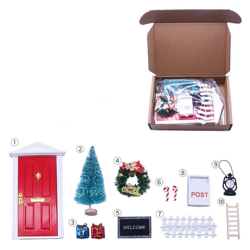 Dollhouse Christmas Door Decoration Accessories - GeeNuxe 